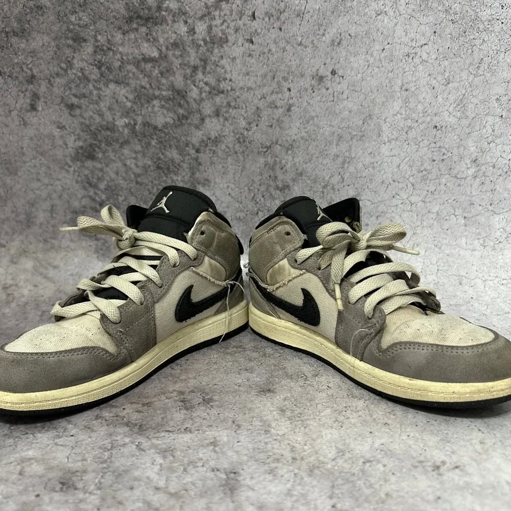 Jordan 1 Mid SE Craft Kids 2.5Y Grey Inside Out FD9090-002 Sneakers Shoes